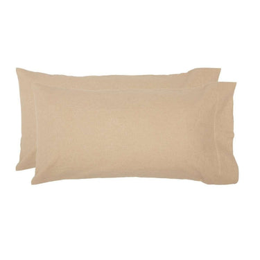Burlap Vintage King Pillow Case Set of 2 21x40 VHC Brands - The Fox Decor
